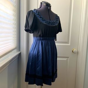 Kensie Baby Doll Short Sleeve Silk Dress NWT